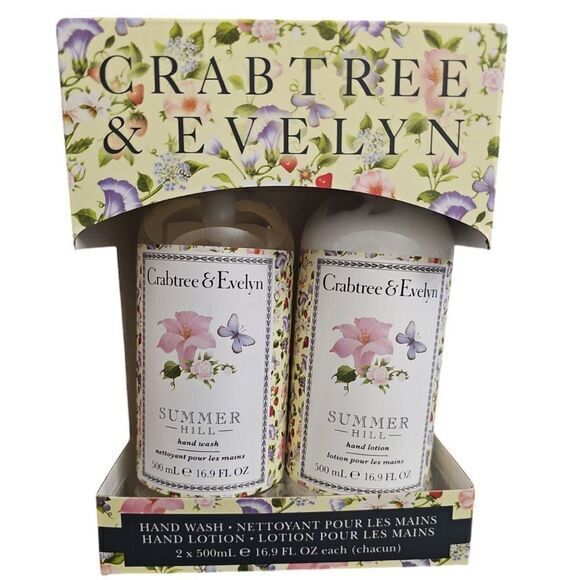 Crabtree & Evelyn Summer Hill‎ Gift Set Hand Wash and Hand Lotion 16.9 floz pump - Picture 2 of 4